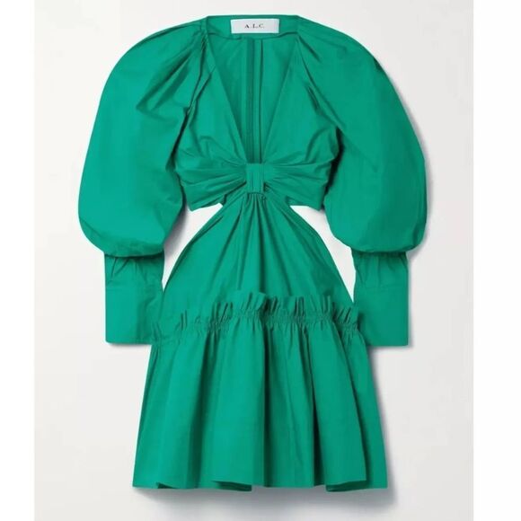 A.L.C. Alexa Cutout Poplin Cotton mini dress size 6-L13 - Picture 4 of 7